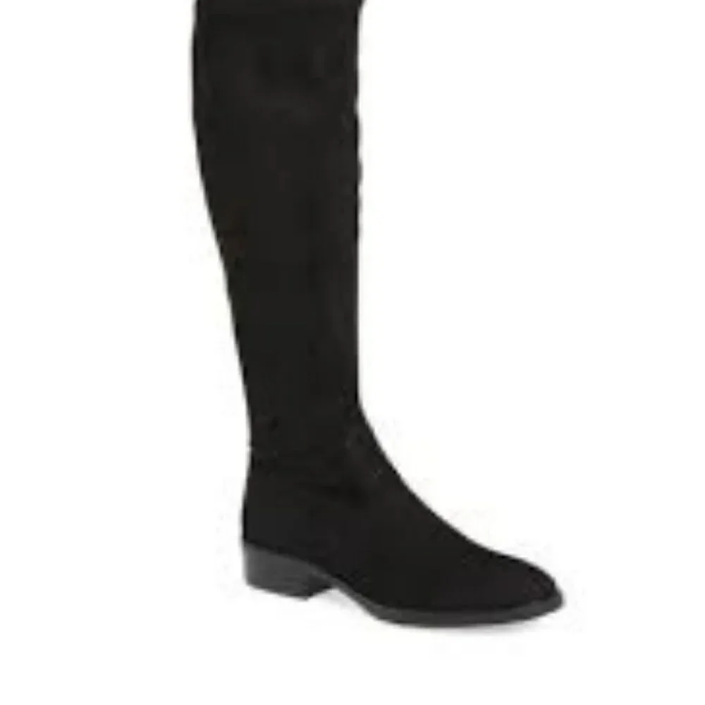LIKE NEW SAM EDELMAN OTK PALOMA BLACK SUEDE BOOTS SIZE 7- RETAIL $398